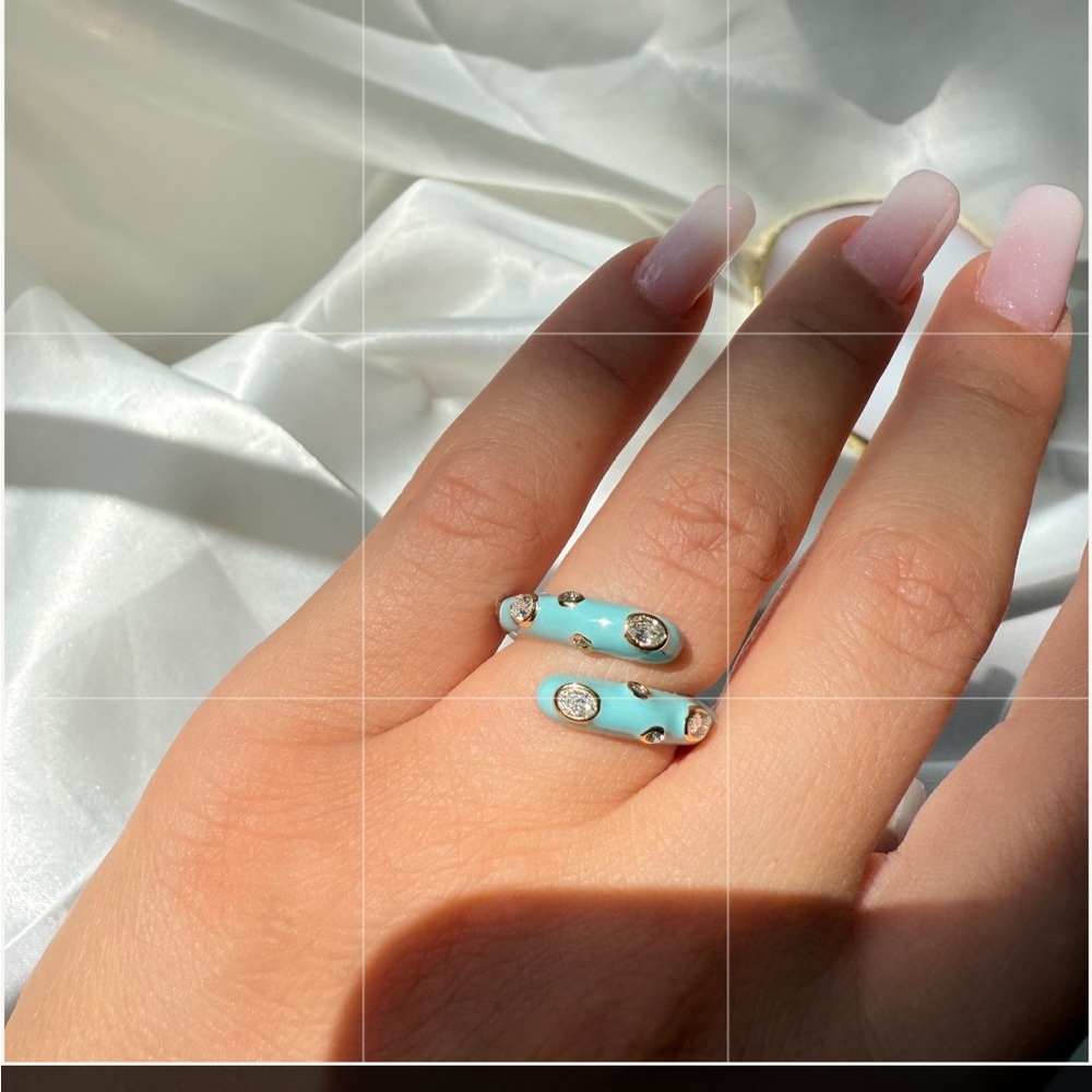 Anthro Elegant Blue Adjustable Ring - Picture 13 of 13